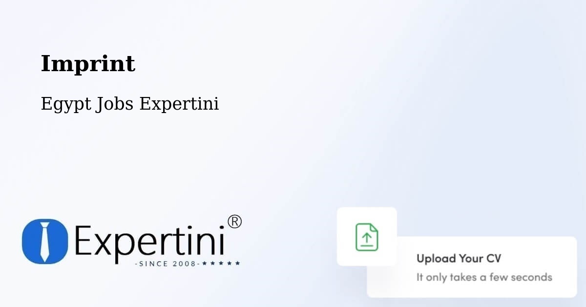 Imprint – Dikirnis - Egypt Jobs Expertini
